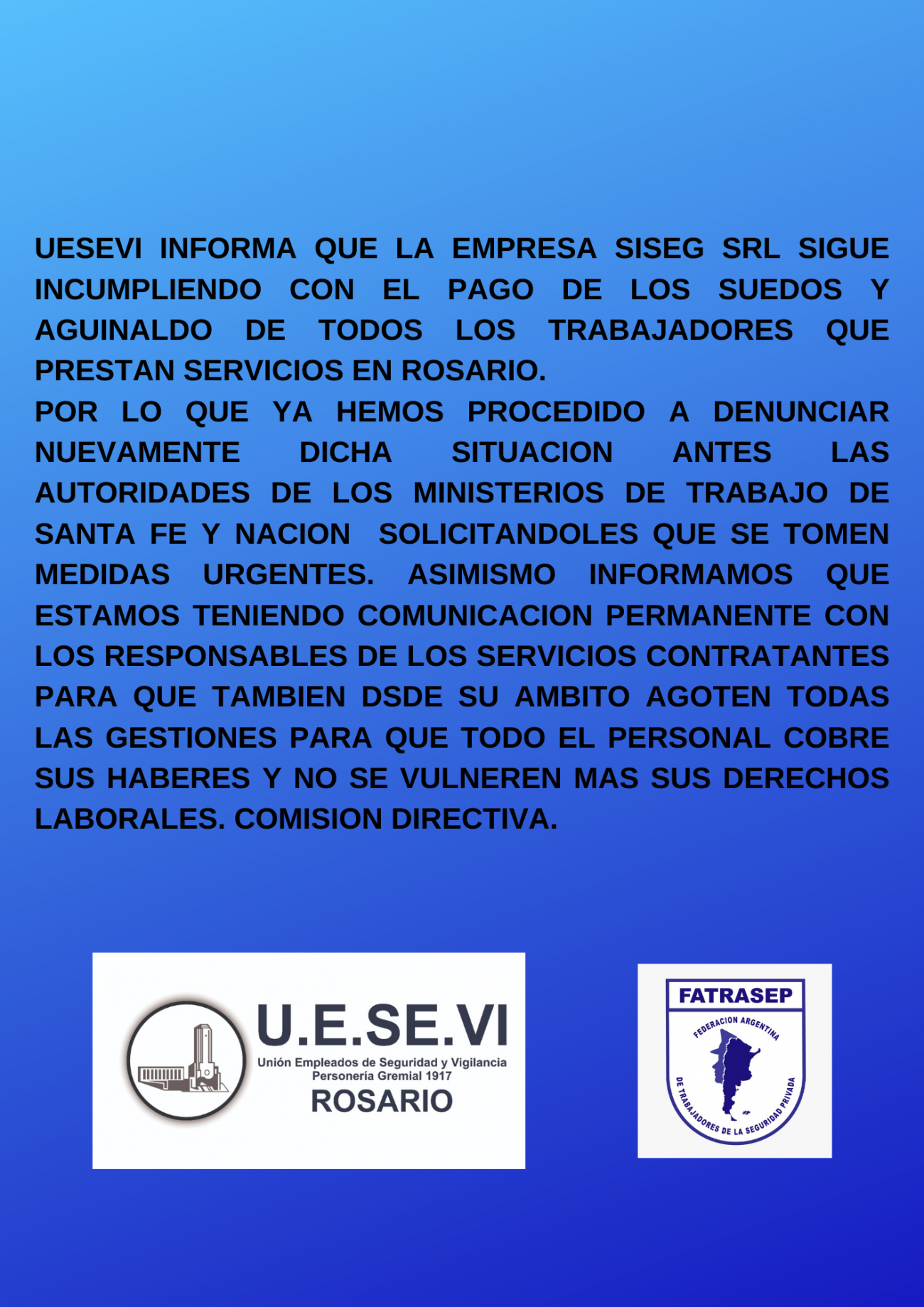 COMUNICADO